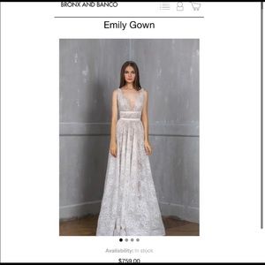 NWT Bronx & Banco EMILY GOWN